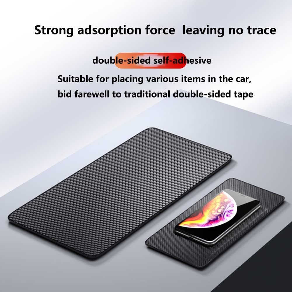 Extra Large  Thick Sticky Anti-Slip Pad for Car Dashboard, Universal Non-Slip Grip Cell Phones, Sunglasses, Keys, Decoration Gadgets Mat for Car/Home/Office (The Grid Model)