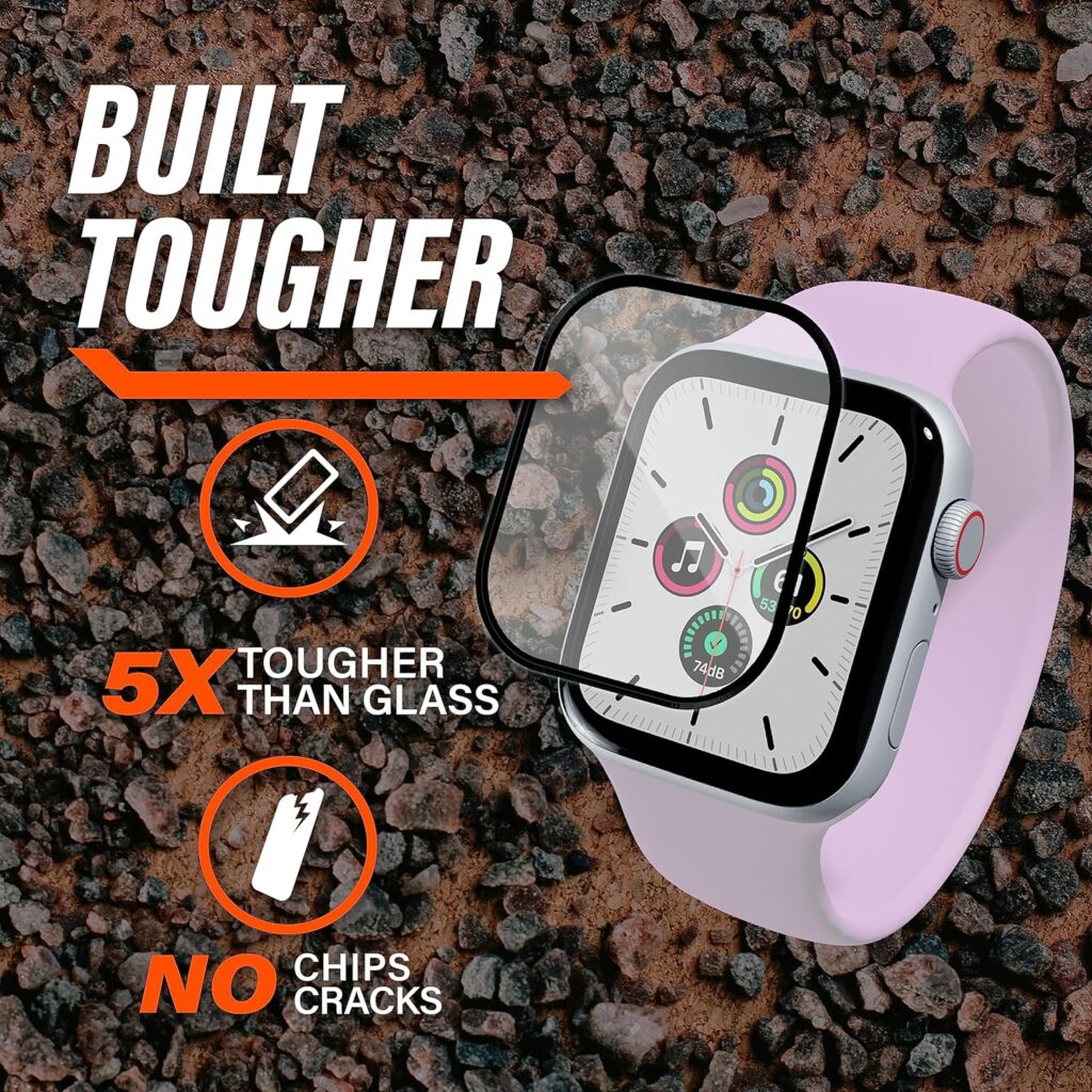 Gadget Guard Flex Pro-Active : Apple Watch 7/8/9 Compatible Screen Protector (2022) 41mm 2-Pack