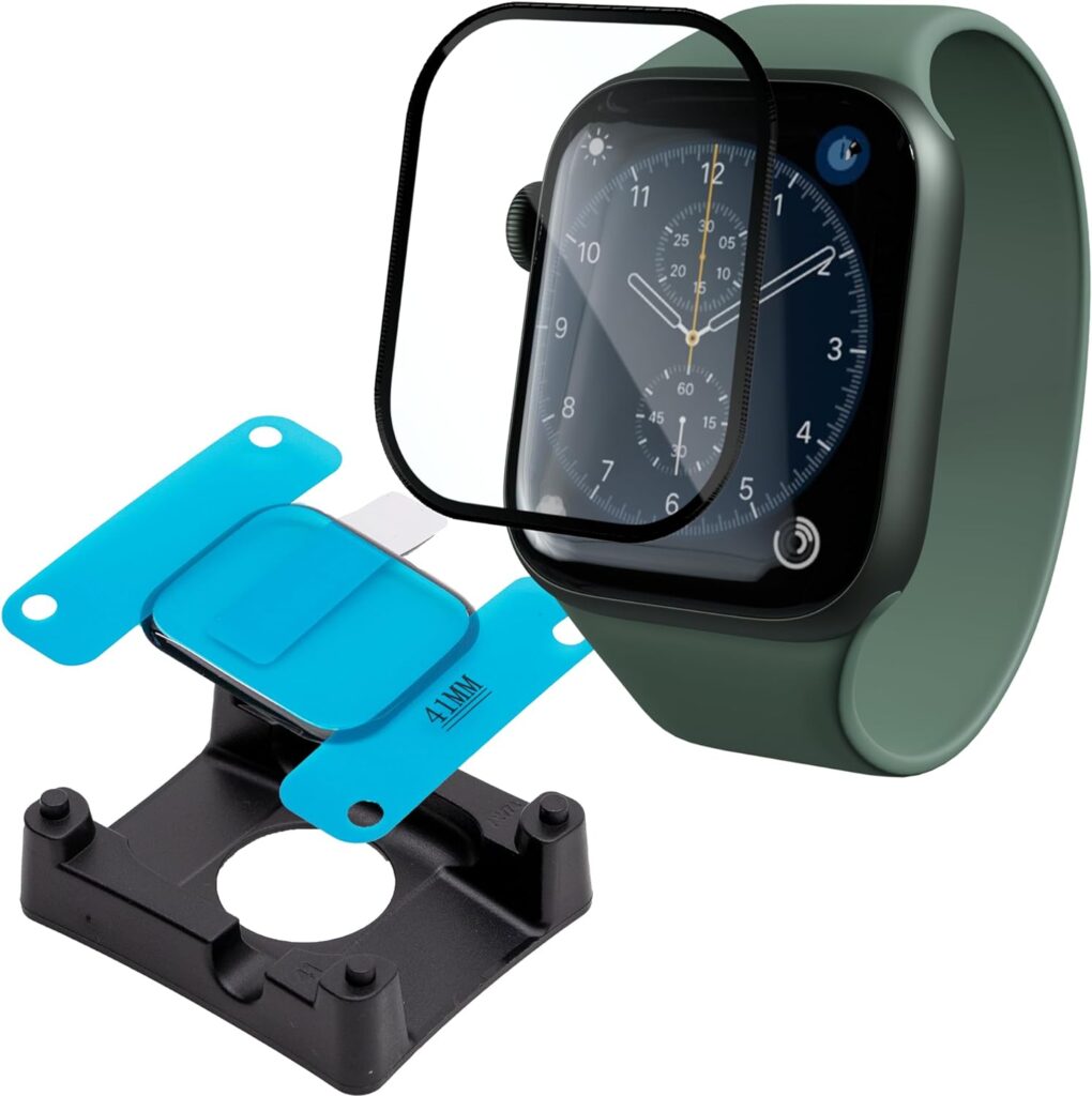 Gadget Guard Flex Pro-Active : Apple Watch 7/8/9 Compatible Screen Protector (2022) 41mm 2-Pack