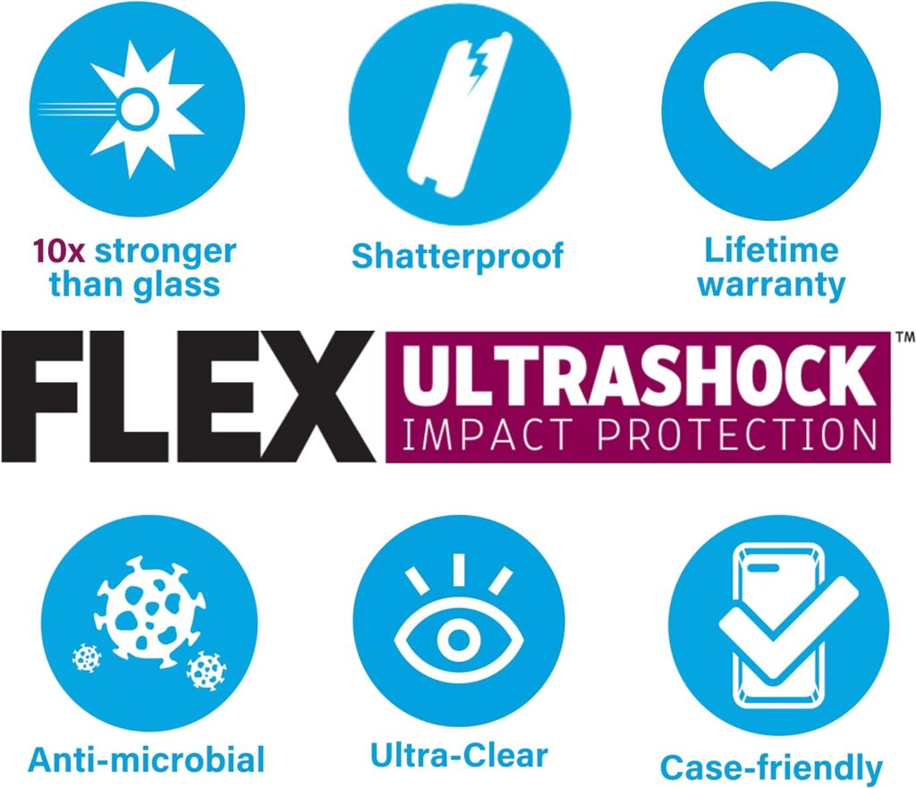 Gadget Guard Flex UltraShock Screen Protector for iPhone 13 Pro Max, Shatterproof Screen Protector, 10x Stronger Than Tempered Glass, Easy Install, Case Friendly
