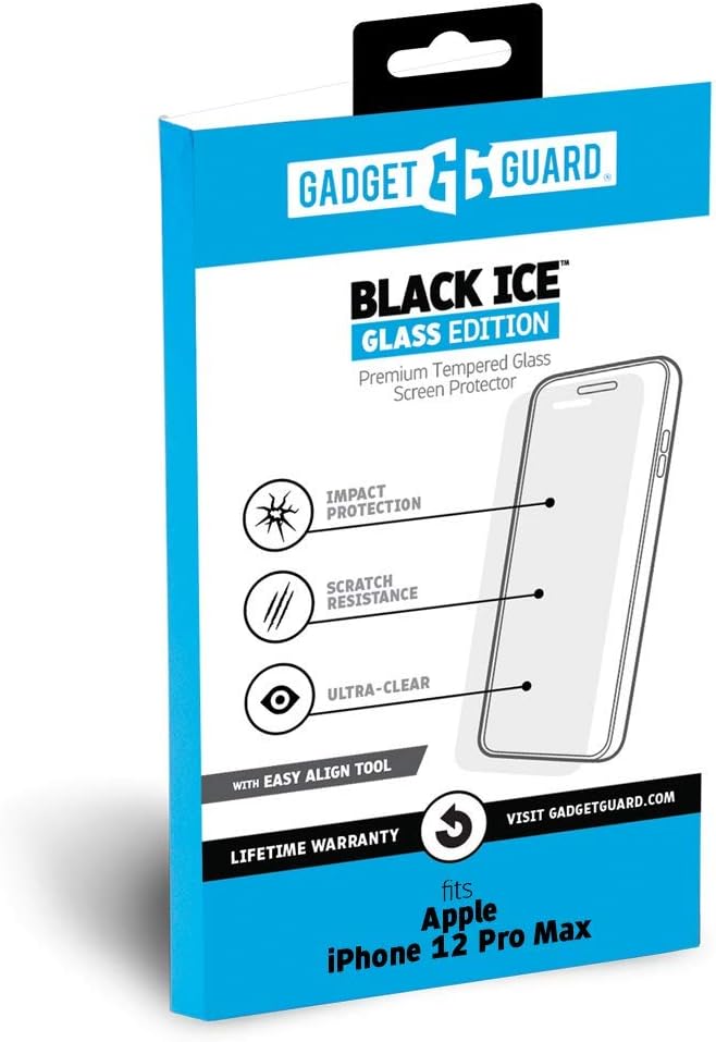 Gadget Guard Tempered Glass Screen Protector, Fits iPhone 12 and iPhone 12 Pro, Best Impact and Scratch Protection, Easy Installation