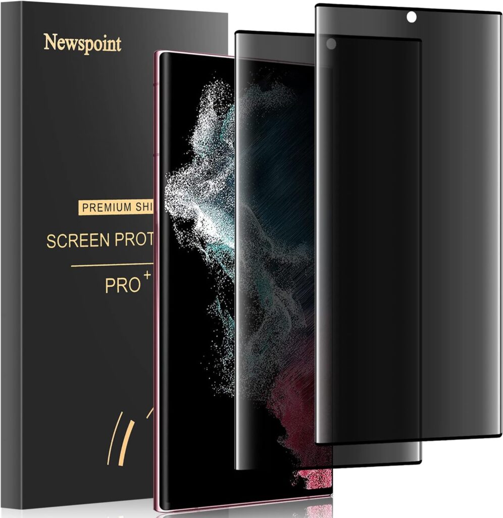 Galaxy S23 Ultra Privacy Screen Protector, [Case Friendly] [Support Fingerprint Unlock] Soft Film for Samsung Galaxy S23 Ultra 5G (6.8), Full Adhesive, Anti-Scratch, Touch Sensitive