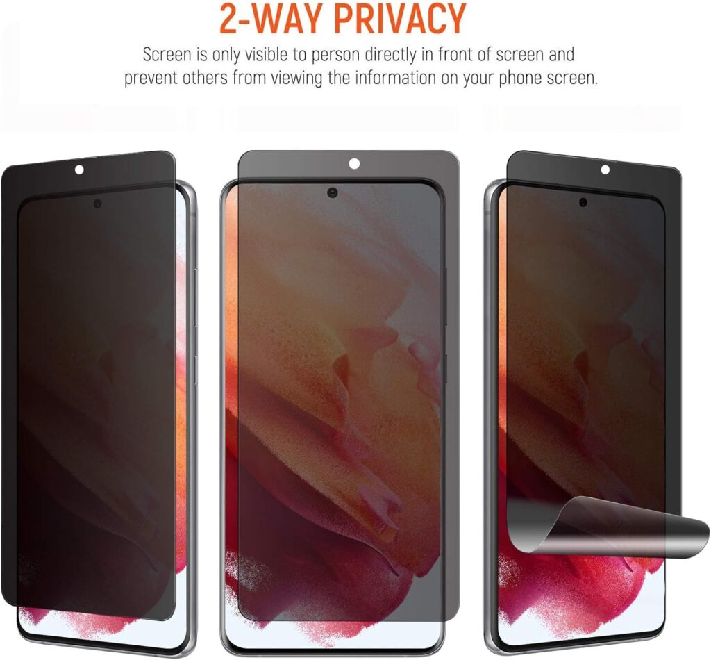 Galaxy S23 Ultra Privacy Screen Protector, [Case Friendly] [Support Fingerprint Unlock] Soft Film for Samsung Galaxy S23 Ultra 5G (6.8), Full Adhesive, Anti-Scratch, Touch Sensitive