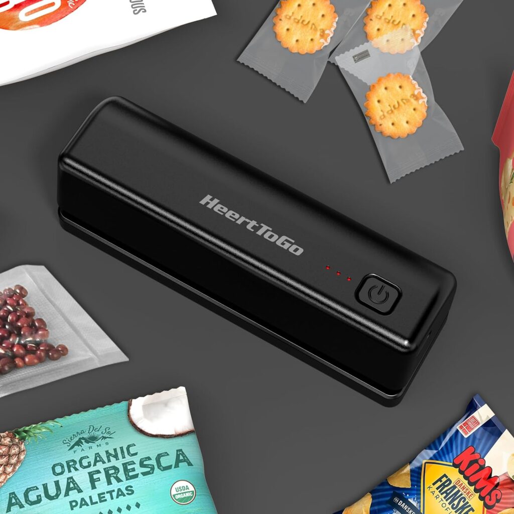 Heating Sealer, Mini Sealer Machine Rechargeable 3000mAh, Heating Quick Sealer for Food Bag, Chips and Snacks Bags Freshness, Portable item for Kitchen, Picnic, Gift for Family, Friends
