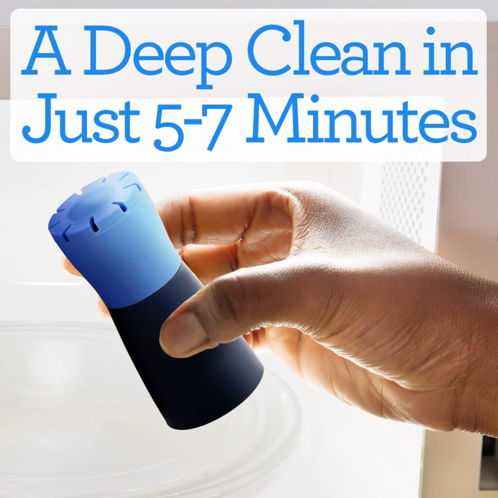 IMPRESA Over-the-Range [2 Pack] Blue Microwave Steam Cleaner for Quick Effortless Cleaning - Device to Make Your Spotless Just Add Vinegar and Water Rid of Grime Odor