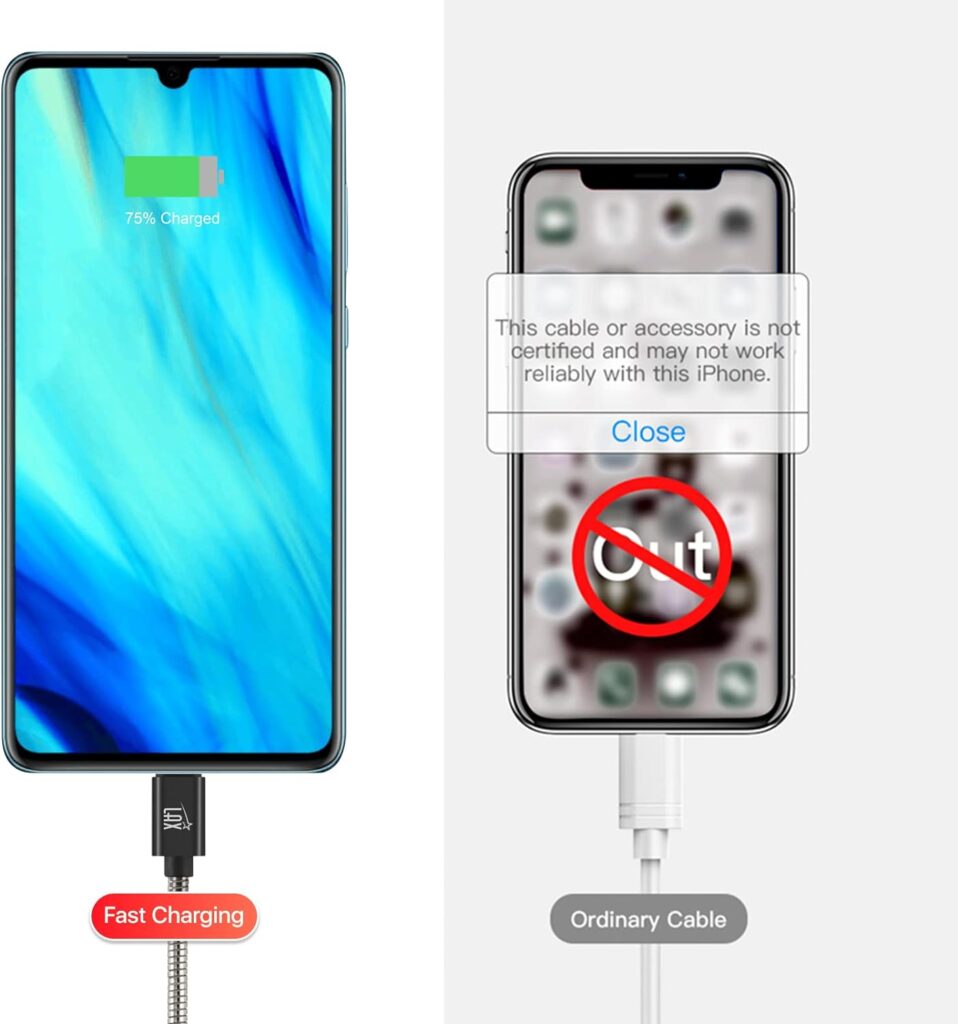 LAX Gadgets USB C Cable - Metallic Mesh USB-C High Speed Charging Cable  Data Transferring - USB A to USB C Compatible with Google Pixel, Apple MacBook  Samsung Galaxy Phones - 4ft Black