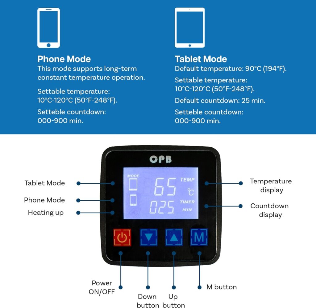 MMOBIEL LCD Screen Heating Pad Smartphone and Tablet - LCD Screen Separator Plate - 15 x 9 x 0.3 inch