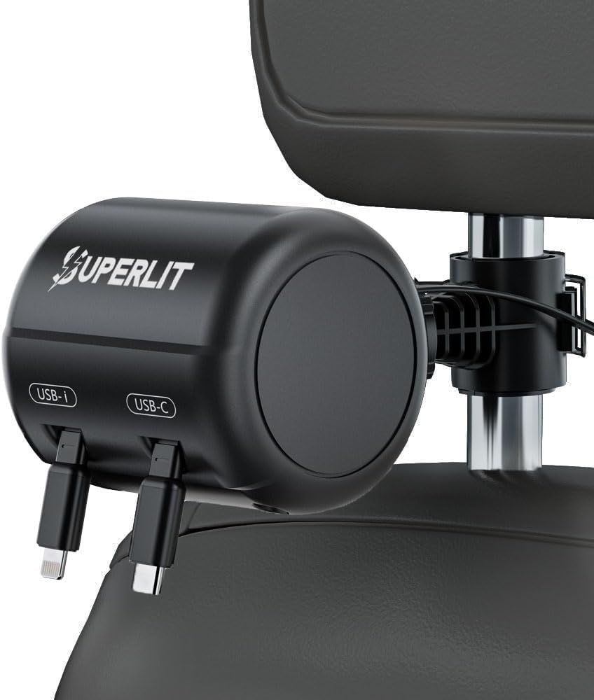 Multi Car Retractable Backseat 3 in 1 Car Charging Station Box (3Ft - Mini)