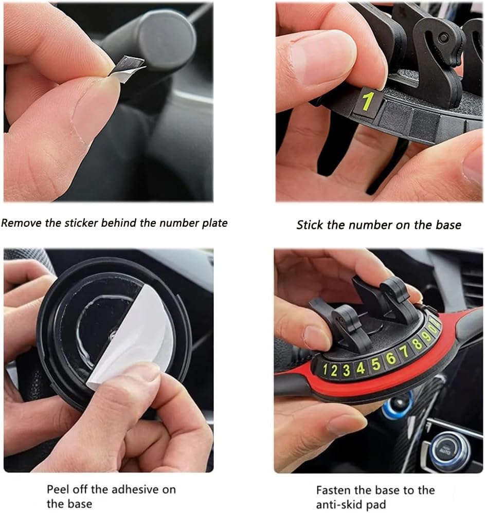 Multifunction Car Anti-Slip Mat Auto Phone Holder, Car Phone Mount Silicone Car Pad Mat, Universal Multifunction Car Dashboard Mat with Phone Holder in Car, for Phones, Keys, Gadgets (Red)