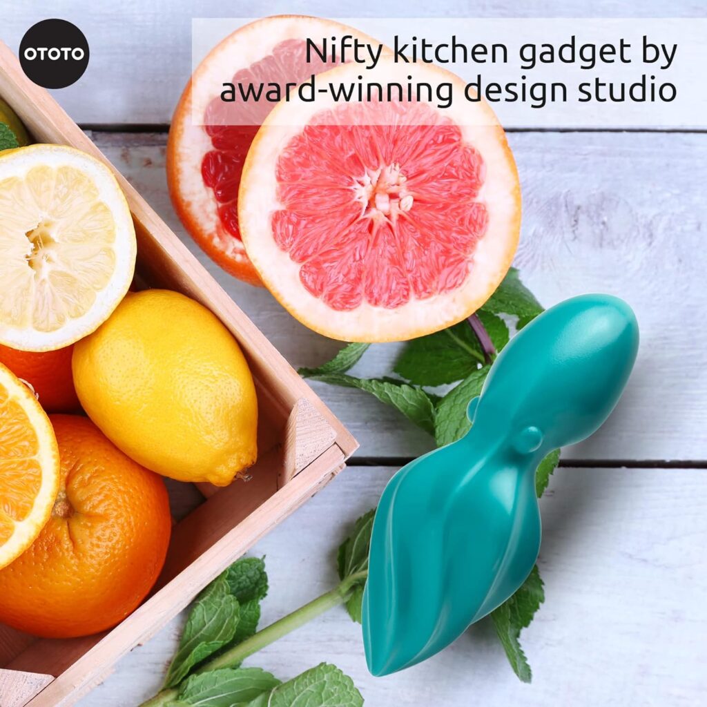 OCTO Lemon Juicer Hand by OTOTO - Easy to Hold Lemon Squeezer Manual for Lemon, Lime, Oranges - BPA Free, Dishwasher Safe Citrus Juicer Hand Press Manual - Fun Kitchen Gadgets  Tools