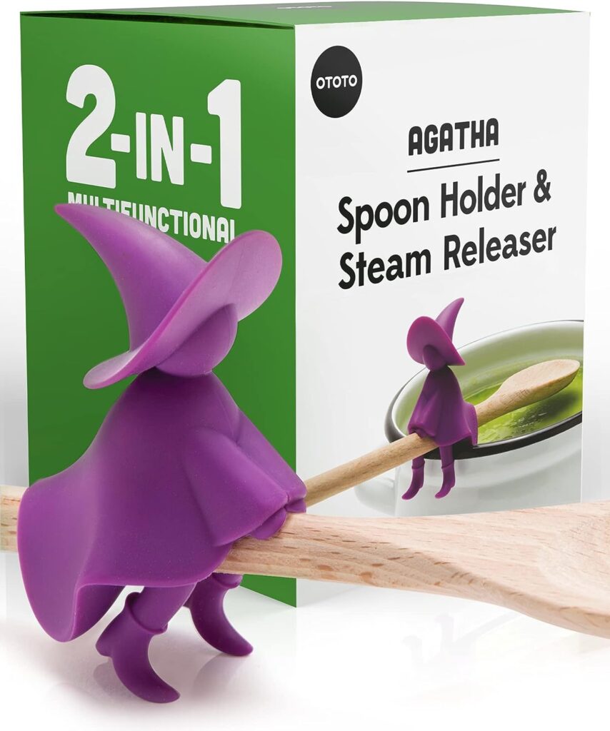 OTOTO Agatha Kitchen Spoon Rest - Spatula Holder and Cooking Spoon Rest for Stove Top and Kitchen Counter - Holder for Ladles, Tongs and Multiple Utensils - Heat-Resistant, BPA-Free Fun Kitchen Gadget