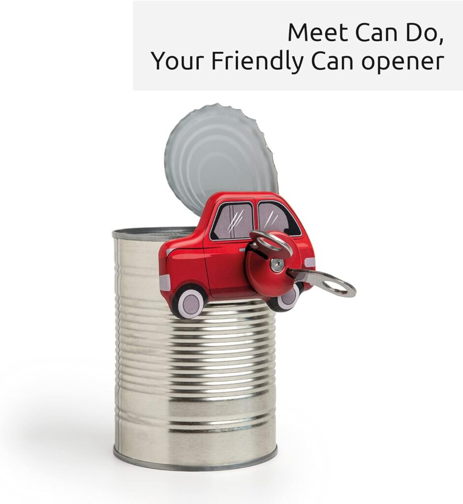 OTOTO Can Do Manual Can Opener - Handheld Can Opener Manual - Easy Grip  Durable Safety Can Opener - Fun Kitchen Gadgets Design, Kitchen Gifts - Small Easy Can Openers - Compact