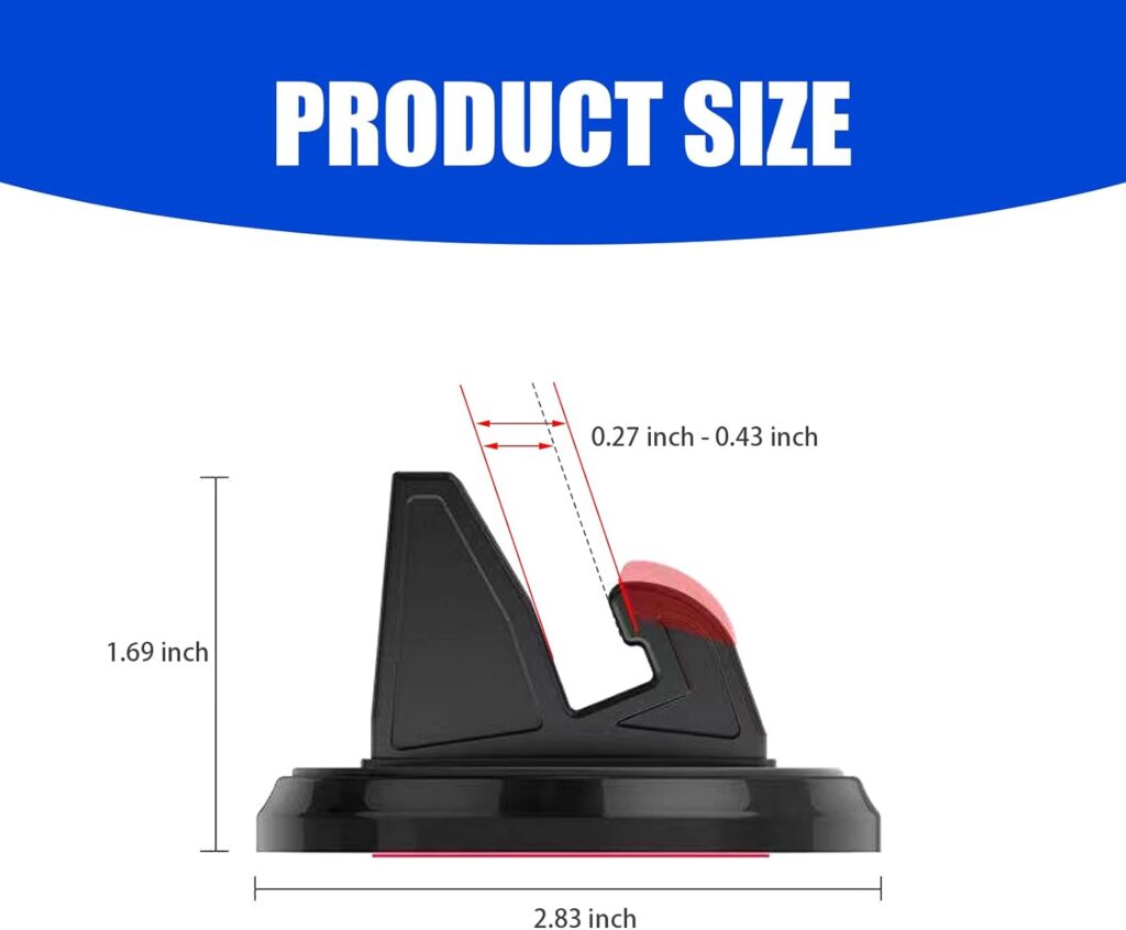 Pack-1 Car Dashboard Cell Phone Holder, 360 Degree Rotating Navigation Bracket, Phone Fixing Device, Automobile Interior Products, Universal for Most Cars, SUVs and Vans (Black)