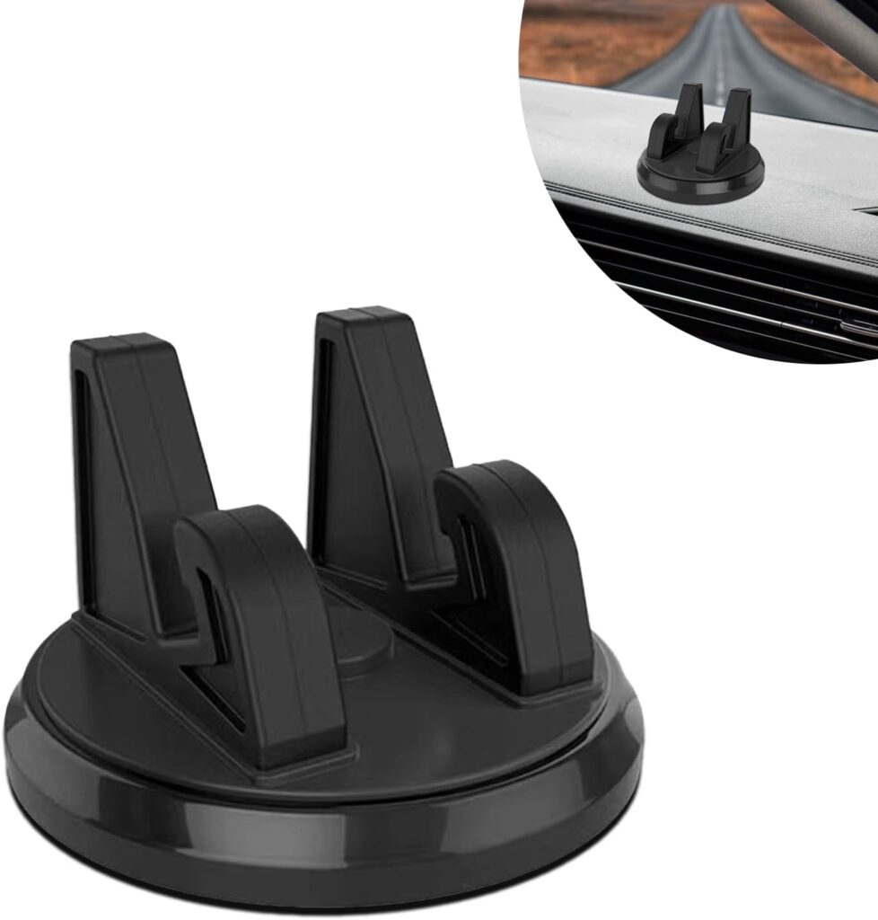 Pack-1 Car Dashboard Cell Phone Holder, 360 Degree Rotating Navigation Bracket, Phone Fixing Device, Automobile Interior Products, Universal for Most Cars, SUVs and Vans (Black)