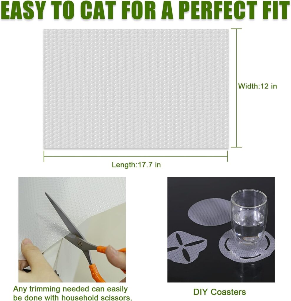 Refrigerator Liners, 12 x 17.7 Fridge Liner Washable Refrigerator Mats, Home Kitchen Gadgets Accessories Organization Must Haves for Freezer Glass Shelf Shelving Drawers Cupboard Cabinet - 7 Pack