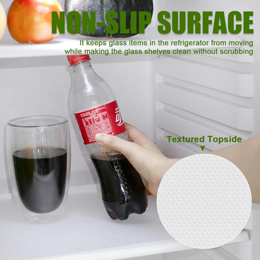 Refrigerator Liners, 12 x 17.7 Fridge Liner Washable Refrigerator Mats, Home Kitchen Gadgets Accessories Organization Must Haves for Freezer Glass Shelf Shelving Drawers Cupboard Cabinet - 7 Pack