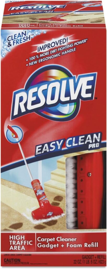 Resolve Easy Clean Pro Carpet Cleaner Gadget  Foam Spray Refill, Clean  Fresh 22 oz Can, Carpet Shampooer System