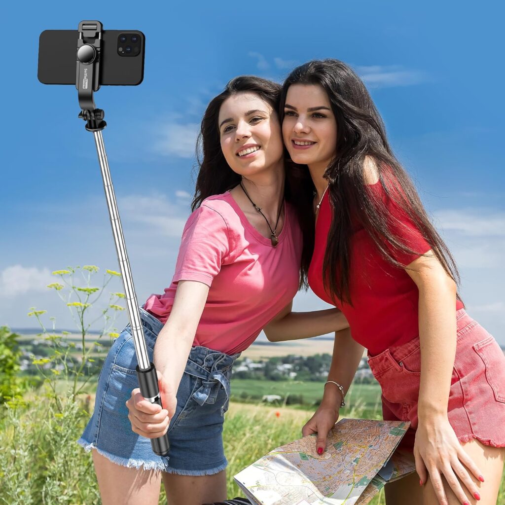 Selfie Stick Tripod, All in One Extendable  Portable Selfie Stick with Wireless Remote Compatible with iPhone 14 13 12 11 pro Xs Max Xr X 8 7, Galaxy Note10/S20/S10/OnePlus 9/9 PRO etc