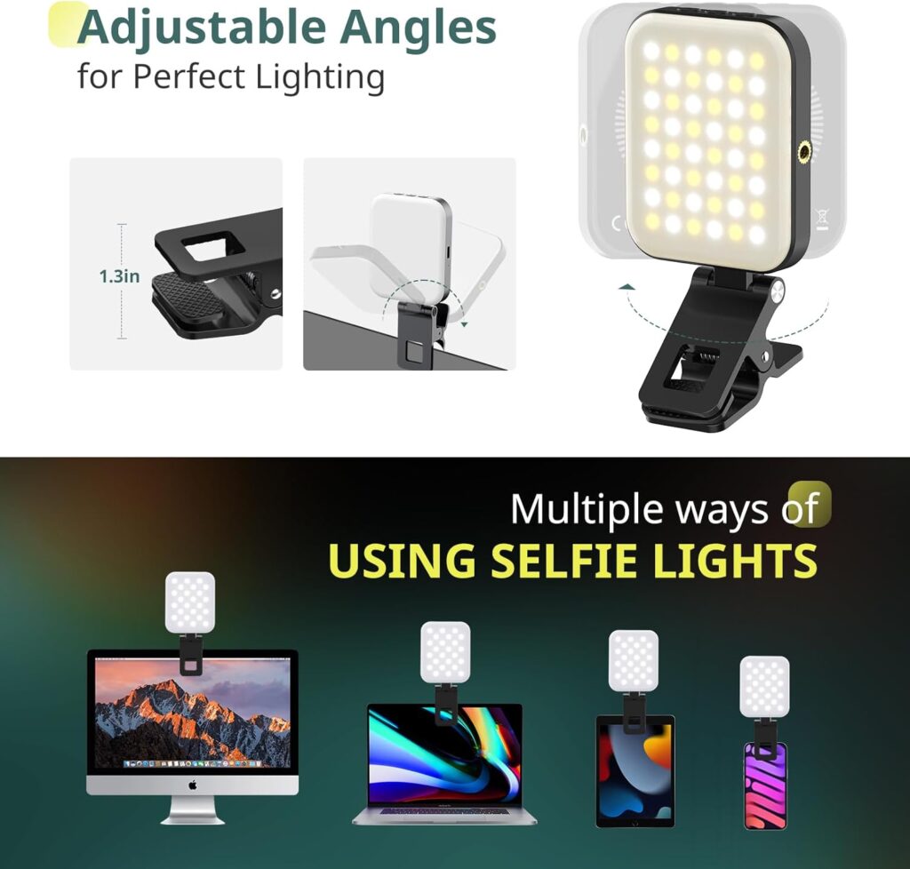 Sensyne Magnetic Selfie Light, LED Fill Light Compatible with Magsafe, iPhone, Android, iPad, Laptop, for Selfies/Photography/TikTok/Zoom Calls/Video Conference