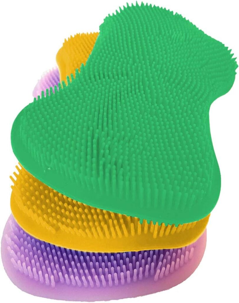 Silicone Sponge Dish Sponges, Sponges for Cleaning Dishes, Kitchen Gadgets, 3 Scrub Sponges for Dishes Kitchen Sponges Scrubber Brush Household Supplies Accessories