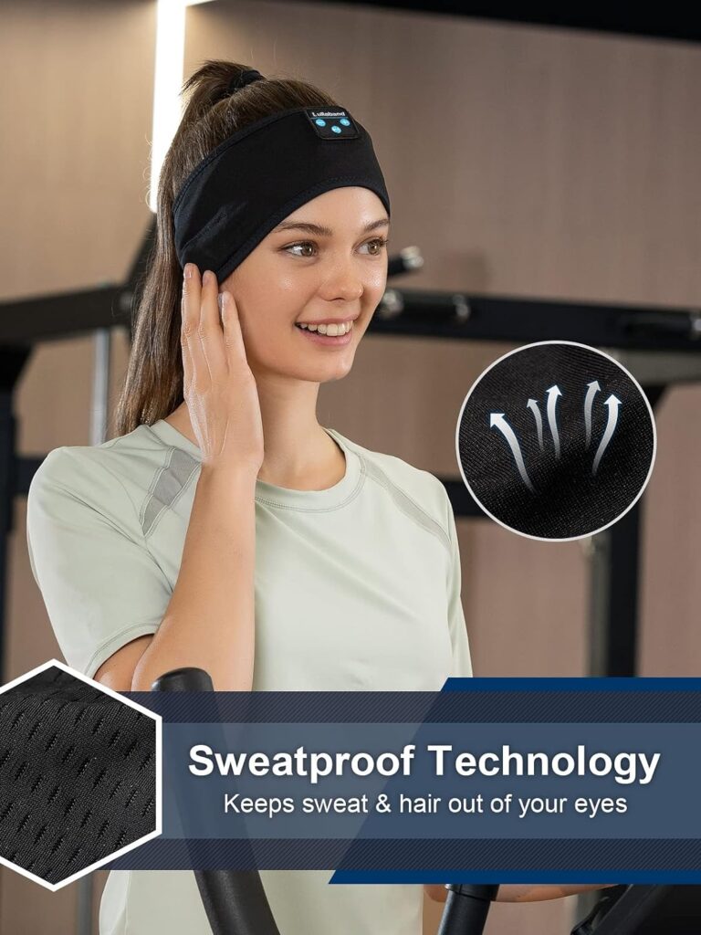 Sleep Headphones, 10+ Hours Play Time with Stereo HD Hi Fi Speakers, Sleeping Headphones Bluetooth Headband for Office Nap Air Travel Relaxing Meditating Cool Tech Gadgets Unique Gift