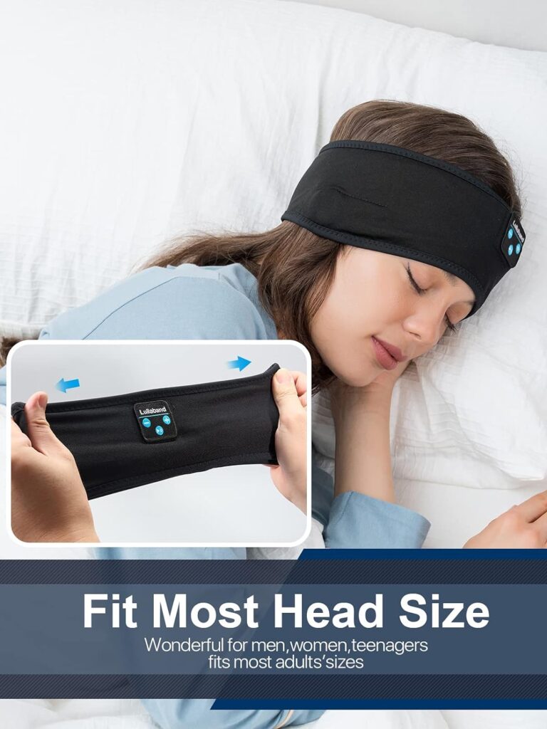 Sleep Headphones, 10+ Hours Play Time with Stereo HD Hi Fi Speakers, Sleeping Headphones Bluetooth Headband for Office Nap Air Travel Relaxing Meditating Cool Tech Gadgets Unique Gift