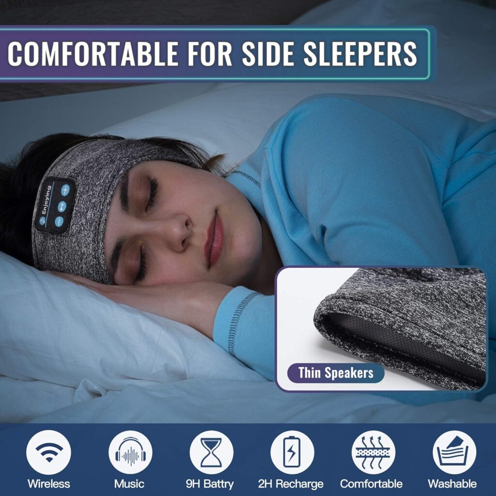 Sleep Headphones, Lavince Bluetooth Sleeping Headphones Headband Soft Elastic Bluetooth Headband,Cool Tech Gadgets Sleeping Christmas Valentines Day Birthday Gifts for WomenMen