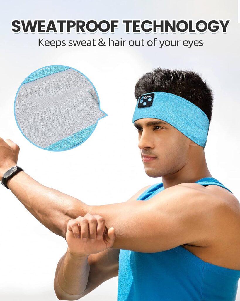 Sleeping Headphones, Bluetooth Sleep Headphones Headband Soft Comfortable Bluetooth Headband Sleep Earbuds Sports Headband Cool Tech Gadgets Sleeping Gifts Guide for Women Men