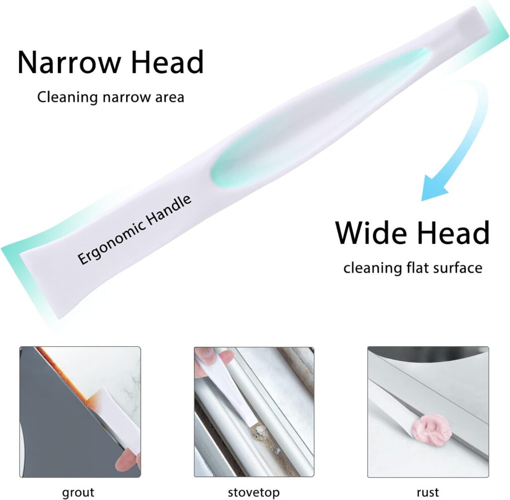 Small Cleaning Brushes Set, 4 pcs Crevice Household Cleaning Tool for Window Track Groove Sliding Door Bottle Gaps Humidifier Baseboard, Tiny Detail Scrub Cleaner Tool Gadget Kitchen Bathroom Set