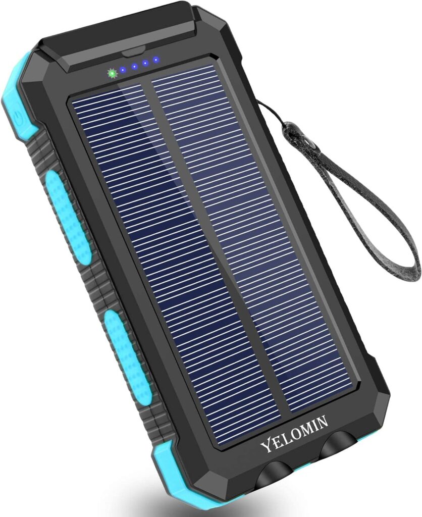 Solar Charger, 38800mAh Portable Solar Power Bank for All Cellphones, Waterproof Battery Pack, Outdoor External Backup Power Charger Dual USB 5V Outputs/LED Flashlights, Perfect for Camping Travel