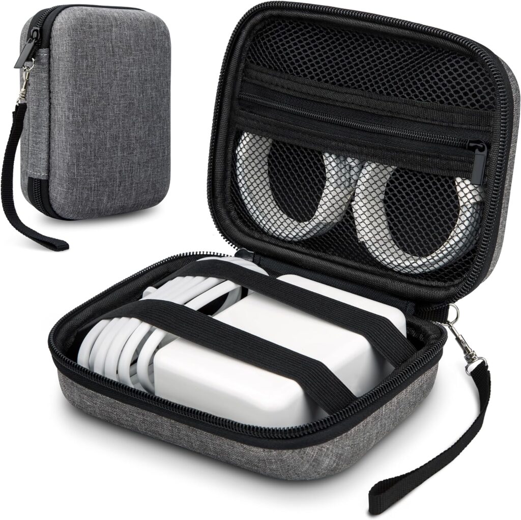 Travel Case for BREEKET for BOVICAS for KENUBI USB C Fast Charger Block, USB C Charging Station Storage Bag Pouch Travel Essentials Tech Gadgets Accessories Cable Organizer for Cord, Charger(Box Only)