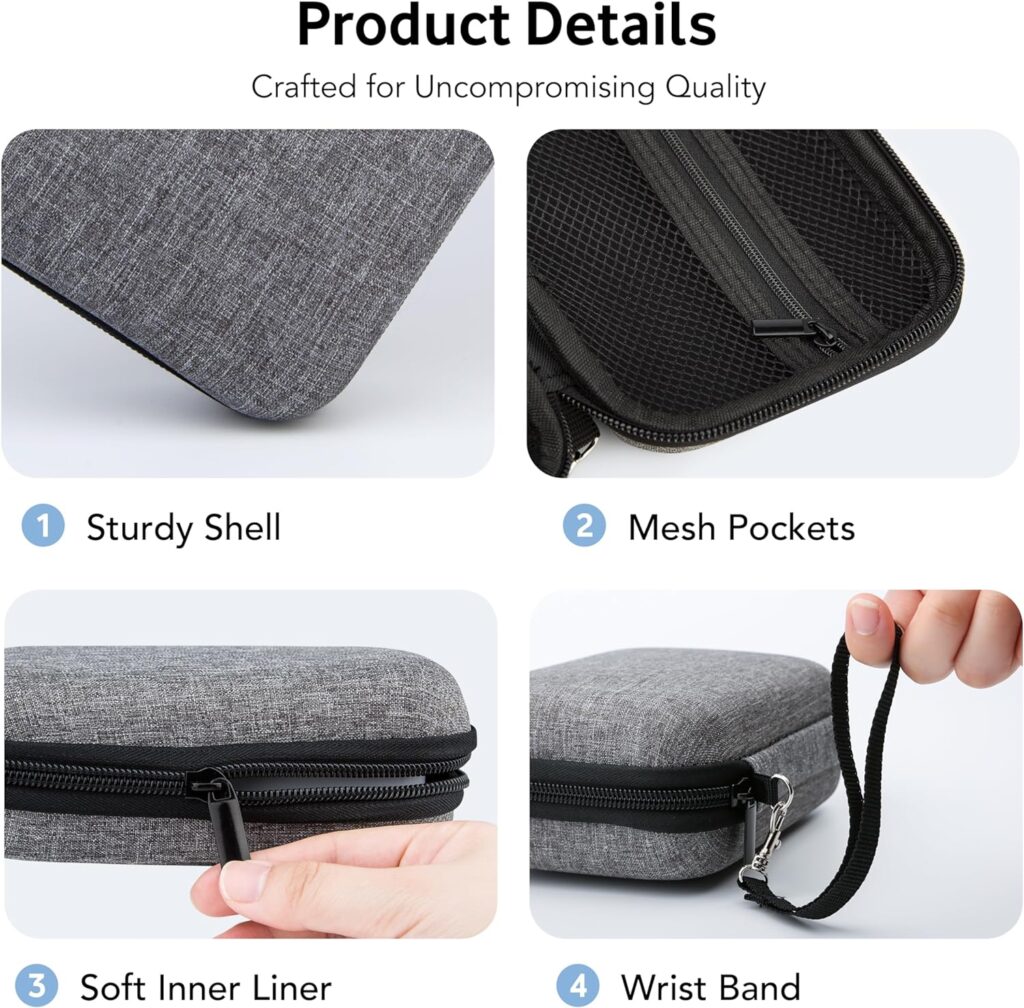 Travel Case for BREEKET for BOVICAS for KENUBI USB C Fast Charger Block, USB C Charging Station Storage Bag Pouch Travel Essentials Tech Gadgets Accessories Cable Organizer for Cord, Charger(Box Only)