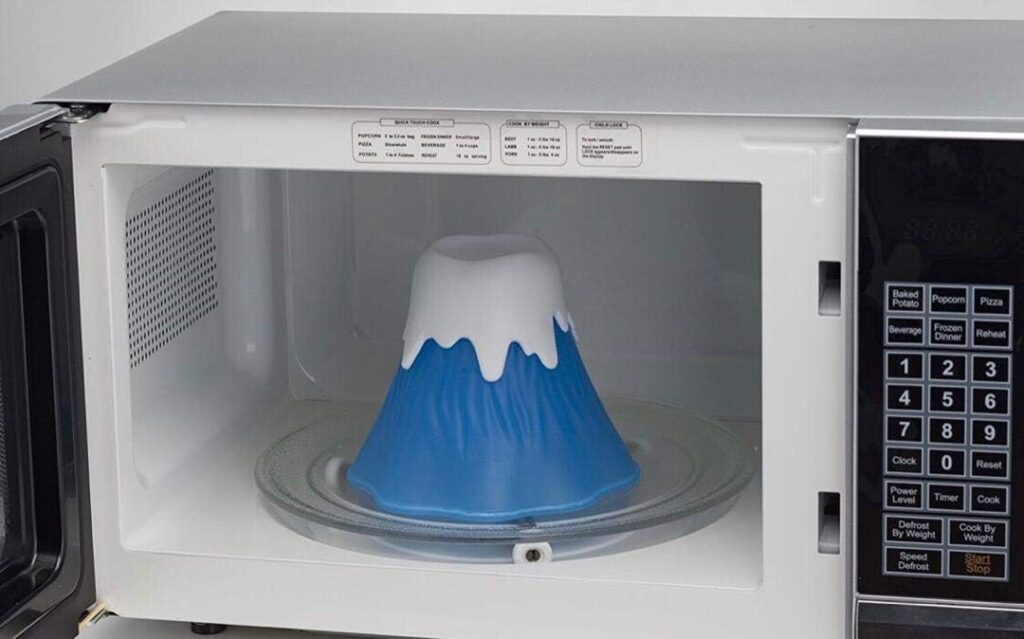 Volcano Microwave Oven Cleaner Kitchen Gadget Water and Vinegar Cleaning Erupting High Temperature Steamer Easy Use Eco Cleans For Home Office