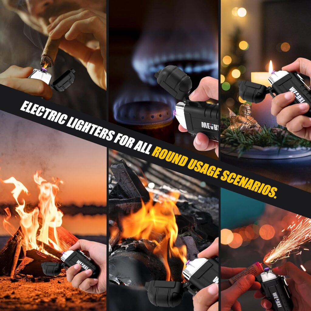 WEARXI Dad Gifts for Fathers Day Electric Lighters, Mens Gifts for Him/Dad, Birthday Gifts for Men Who Have Everything, Cool Gadgets for Men, Father Dad Gifts from Daughter, Camping Essentials
