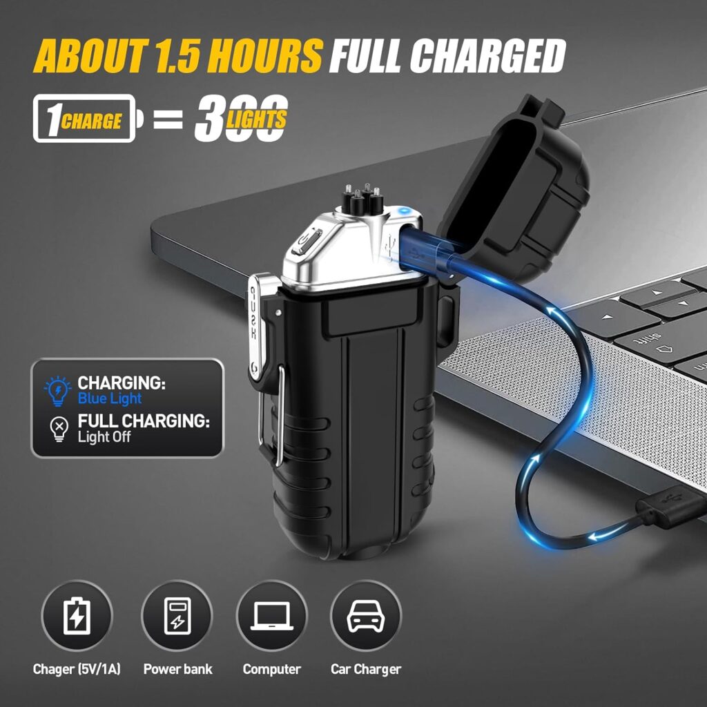 WEARXI Dad Gifts for Fathers Day Electric Lighters, Mens Gifts for Him/Dad, Birthday Gifts for Men Who Have Everything, Cool Gadgets for Men, Father Dad Gifts from Daughter, Camping Essentials