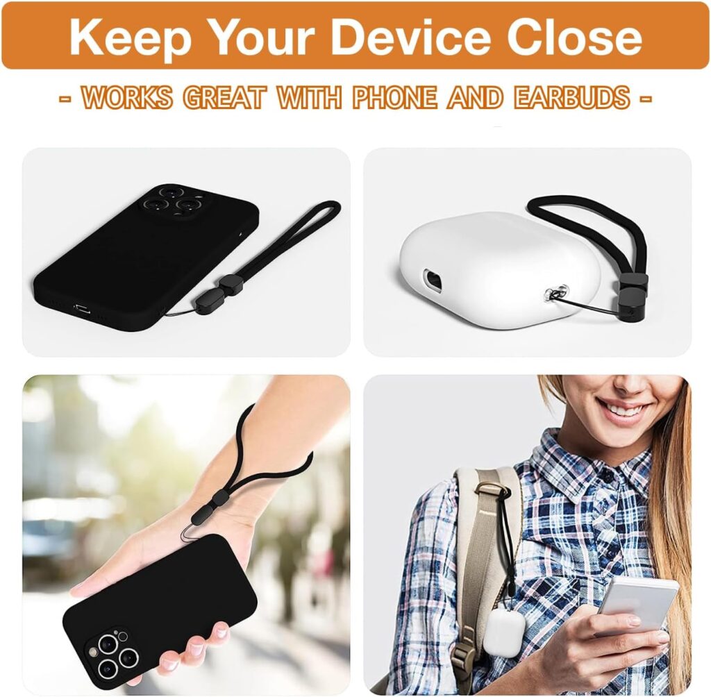 GADGET.COOL Cell Phone Charm Lanyard, 16-20cm Braided Fabric Wrist Strap String with Adjustable Lock Wristlet