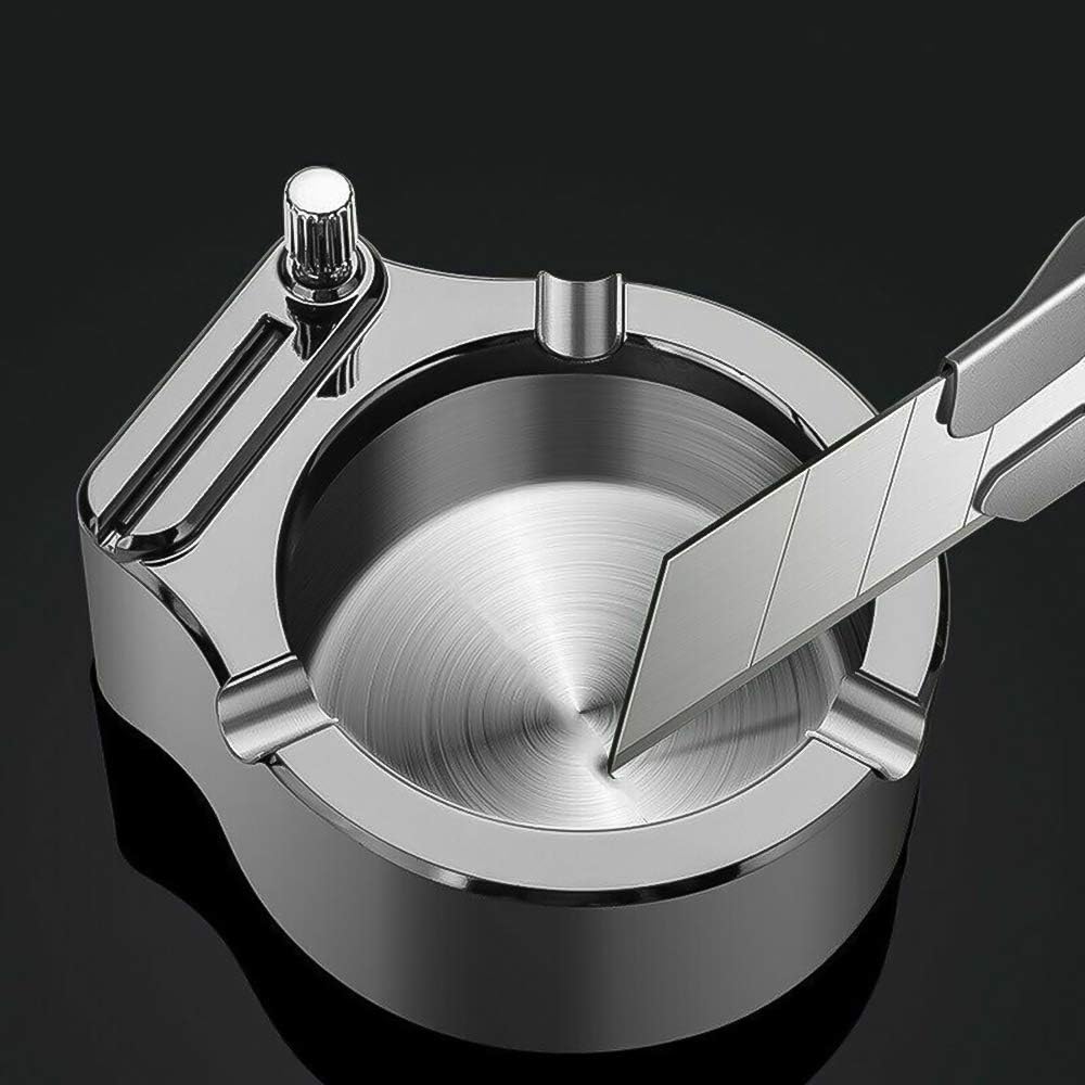 Retro Metal Ashtray Ten Thousand Match Lighter Windproof Kerosene Flint Fire Starter Lighter Desk Decorations Gadgets For Men