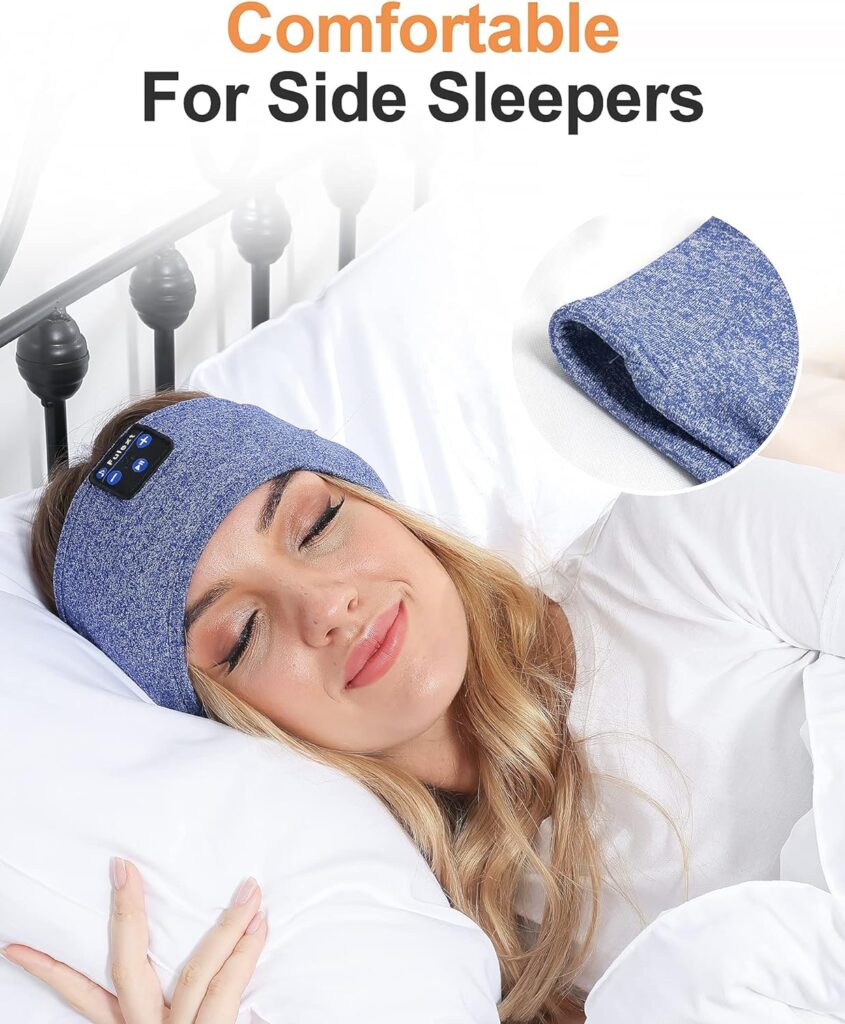 Sleep Headphones Bluetooth Headband,Sleeping Headphones Sports Headband Headphones, Long Time Play Sleeping Headsets with Built in Speakers Perfect for Workout,Running,Yoga