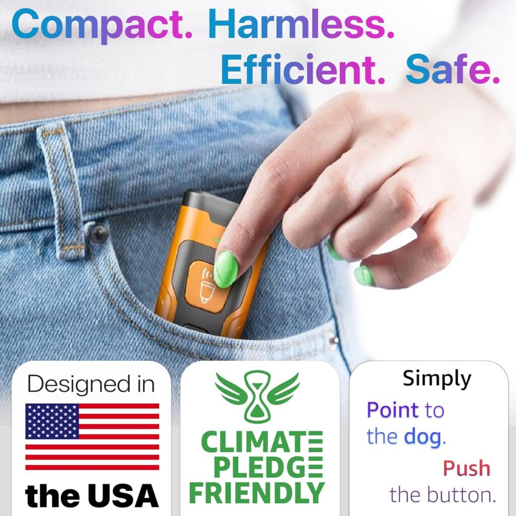2024release Dog Bark Deterrent Device Stops Bad Behavior | No need yell or swat, Just point to a dog (own or neighbors) Hit the button | Long-range ultrasonic, Alternative to painful dog shock collar