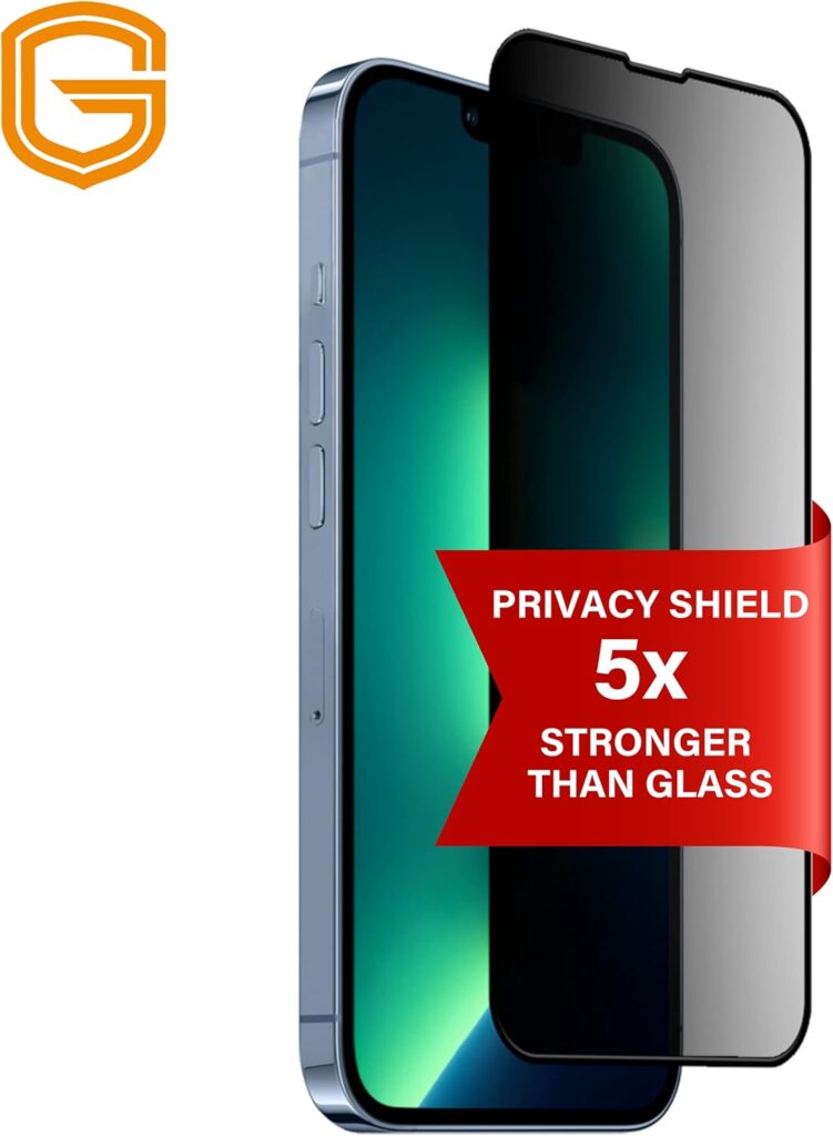Gadget Guard Privacy Screen Protector for iPhone 13 and iPhone 13 Pro, Shatterproof Screen Protector, 5X Stronger Than Tempered Glass, Privacy Screen Protector, Easy Install, Case Friendly