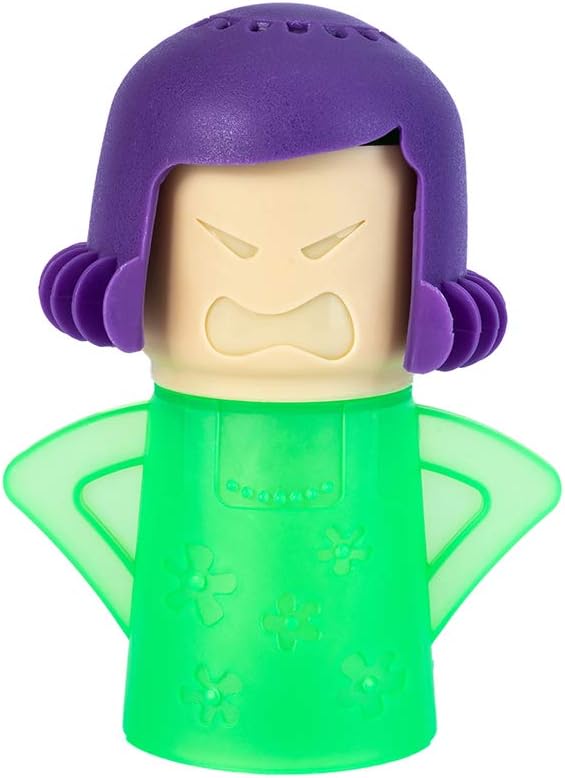 Microwave Cleaner Steam Angry mama Easily Cleans the Crud In Minutes. Fast Action Steam Kitchen Gadget,Just Add Vinegar and Water (green)