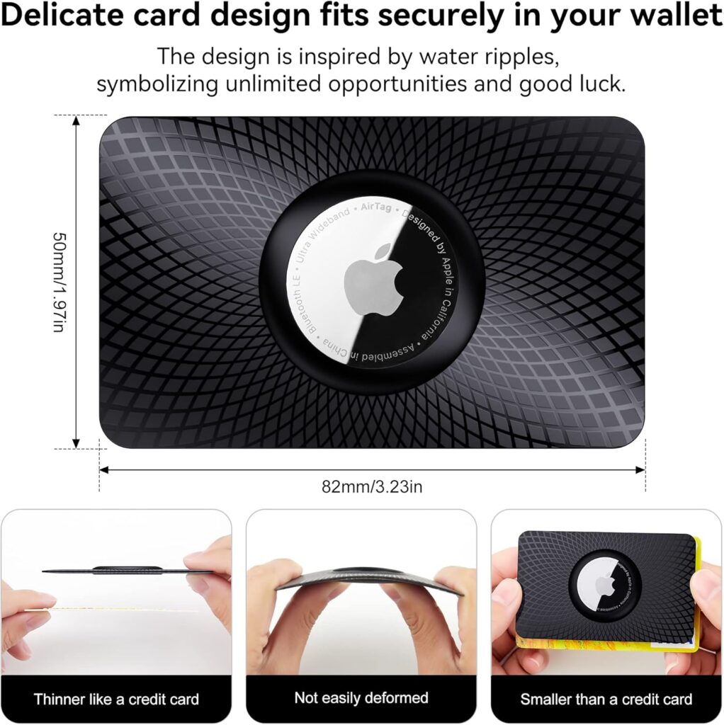 for Airtag Wallet Holder 2 Pack,Ultra Thin Card Case for Apple Airtag,Airtag Card Holder for Purse, Handbag, Backpack Wallet, Clutch Bag