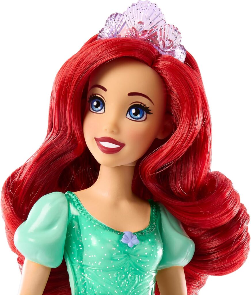 Mattel Disney Princess Toys, Ariel Fashion Doll, Sparkling Look with Red Hair, Blue Eyes  Tiara Accessory, Inspired by The Little Mermaid Movie