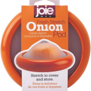 Joie Fresh Stretch Pod Onion Storage Container, Silicone Food Saver, Keeps Leftover Produce Flavorful and Firm in Fridge, Reusable Kitchen Gadget, Dishwasher Safe, BPA-Free