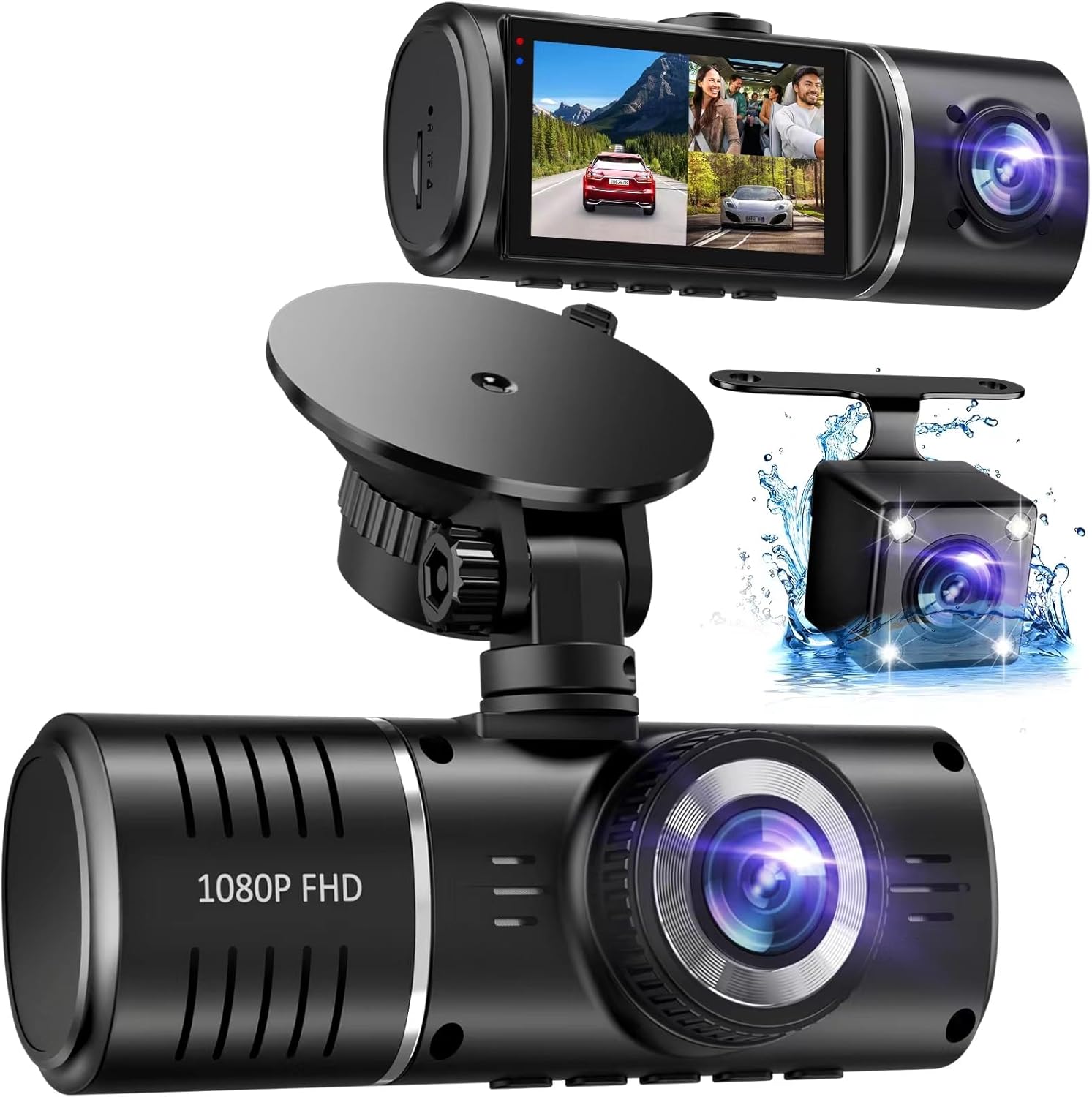 Dash Cam Front and Rear 1080P Review