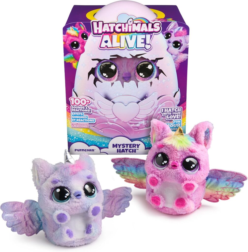 Hatchimals Alive, Mystery Hatch Pufficorn, Surprise Interactive Toy  Egg with Mist, Lights  Sounds (Styles May Vary), Kids Toys for Girls  Boys