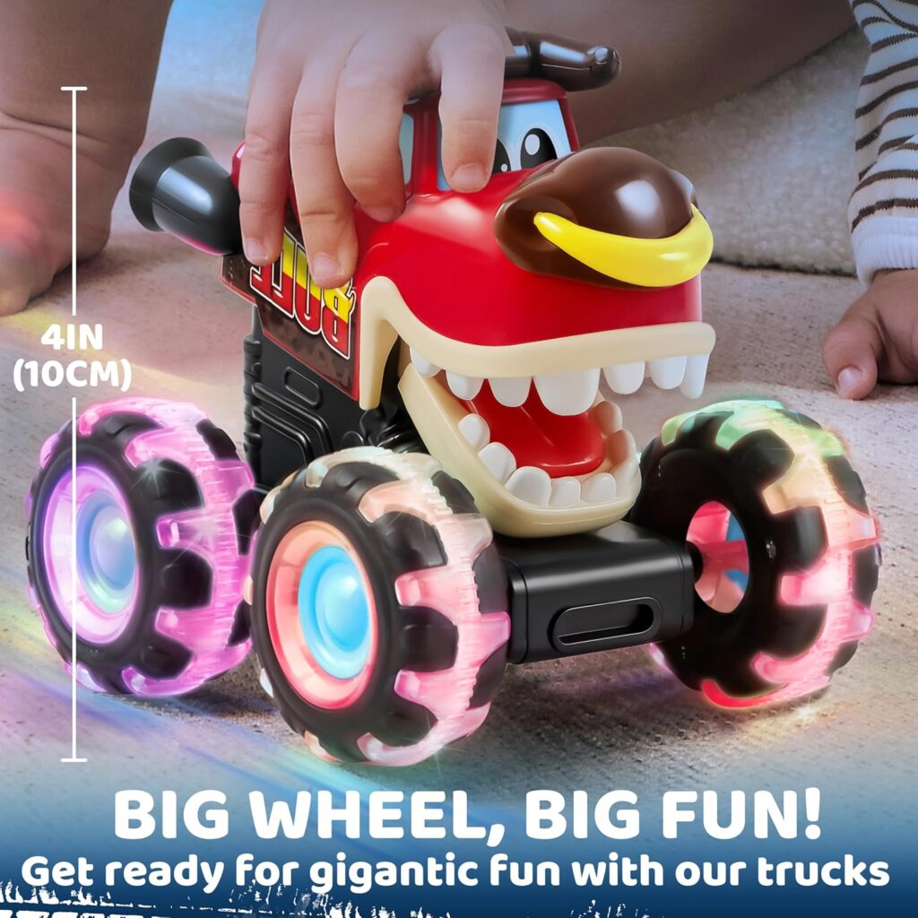 JOYIN 3 Pack Monster Truck Toy - Motion Activated Light Up Cars for Toddlers - Monster Glow Rover LED Wheels - Baby Boy Toys - Press and Go Trucks for Kids Boy Birthday Gifts Easter Basket Stuffers JOYIN 3 Pack Monster Truck Toy - Motion Activated Light Up Cars for Toddlers - Monster Glow Rover LED Wheels - Baby Boy Toys - Press and Go Trucks for Kids Boy Birthday Gifts Easter Basket Stuffers
