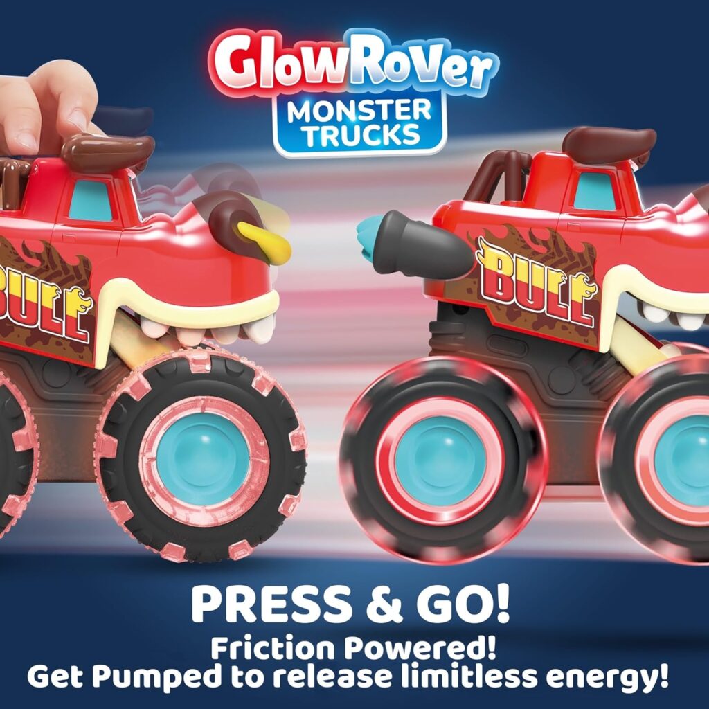 JOYIN 3 Pack Monster Truck Toy - Motion Activated Light Up Cars for Toddlers - Monster Glow Rover LED Wheels - Baby Boy Toys - Press and Go Trucks for Kids Boy Birthday Gifts Easter Basket Stuffers JOYIN 3 Pack Monster Truck Toy - Motion Activated Light Up Cars for Toddlers - Monster Glow Rover LED Wheels - Baby Boy Toys - Press and Go Trucks for Kids Boy Birthday Gifts Easter Basket Stuffers