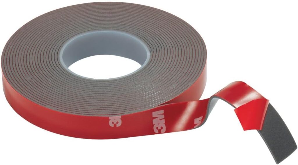 3M Super-Strength Molding Tape, 1/2 in x 15 ft, High Strength Double-Sided Adhesive, Permanently Attaches Side Moldings, Trim and Emblems to Interior and Exterior of Vehicles (03614)
