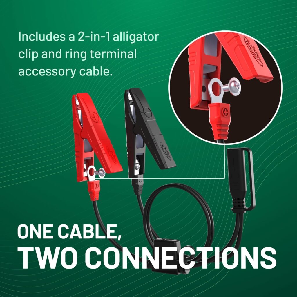 Battery Tender Plus 12V 1.25 AMP Car  Motorcycle Battery Charger and Maintainer, Float Charge for Automotive, and ATVs - Smarter Than a Trickle Charger